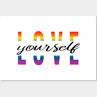 Love Yourself Rainbow Posters and Art